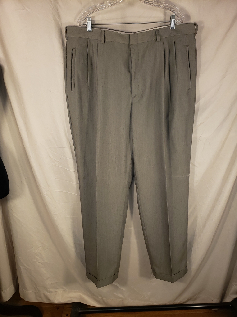 Savane Men's Dress Pants in Light Gray - 42Wx32L